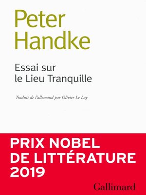 cover image of Essai sur le Lieu Tranquille